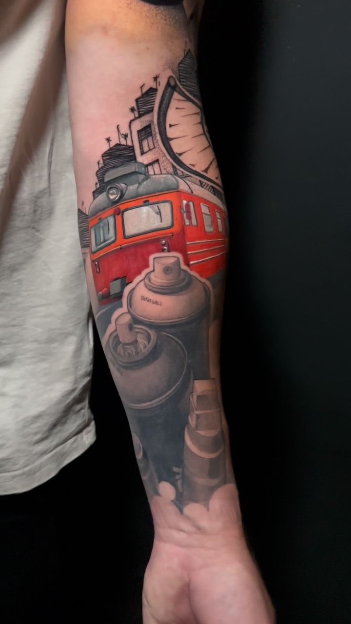 Couldn’t take the right shots and videos of this full sleeve in progress…half…
