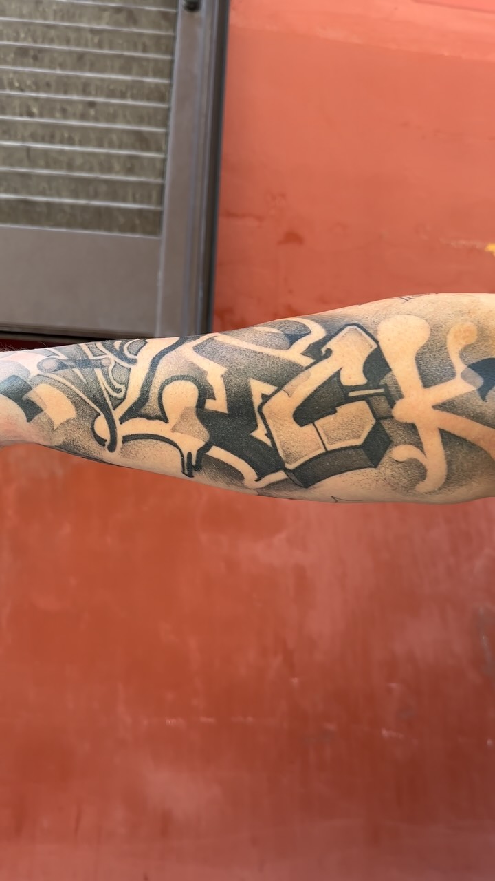 One year healed up freehand #lettering