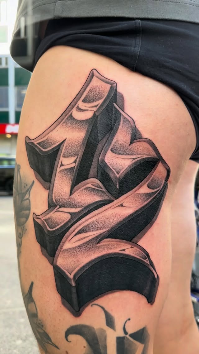 Felt the perfect inspiration for this freehand lettering tattoo “12” for a go…